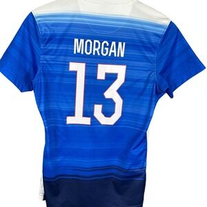 Soccer Fan USWNT Alex Morgan 13 Jersey Blue Gradient Mens Large USA Soccer
